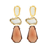 Modern Geometric Resin Drop Earrings