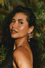 Ynez Statement Cross Earring - Gold