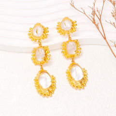 Pre Order: Bohemian Geometric Resin Dangle Earrings