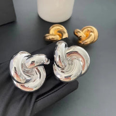 Vintage Knot Clip On Earrings