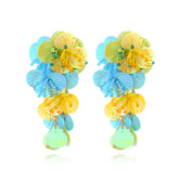 Vintage Sequin Drop Dangle Earrings