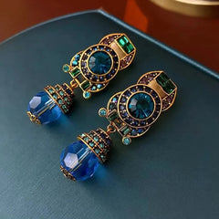 Pre Order: Azure Dangling Clip Earrings