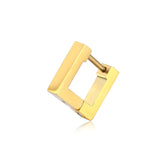 Geometric Smooth Titanium Steel Square Earrings
