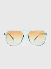 Ceranova Aviator Sunglasses Clear / Orange