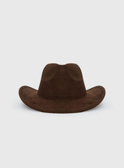 Tranquility Faux Suede Cowboy Hat Brown