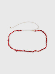 The Vice Beaded Belt Red