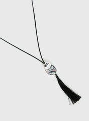 Melara Longline Tassel Necklace Black