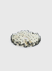 Greatest Gift Scrunchie White Polka Dot
