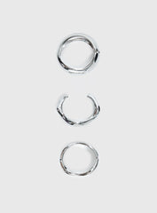 Hot Gossip Cuff Set Silver