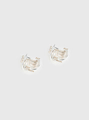 Olivea Knot Earrings Silver