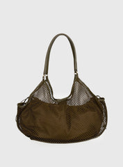 Isolda Mesh Tote Bag Khaki