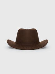 Tranquility Faux Suede Cowboy Hat Brown