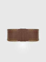 Vanish Faux Leather Belt Brown