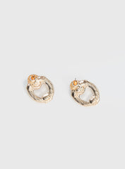 Allyza Gemstone Detail Earrings Gold