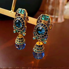 Pre Order: Azure Dangling Clip Earrings
