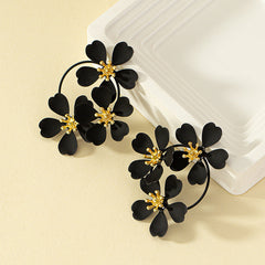 Vintage Flower Winter Earrings