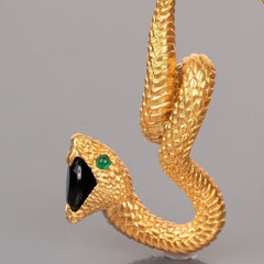 Mystical Crystal Snake Earrings