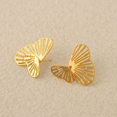 Butterfly Wing Back Hanging Earrings