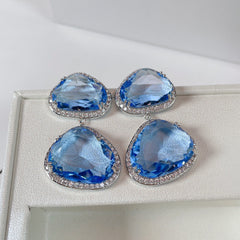 Simple Cubic Zircon Earrings