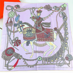Handmade Curled Knight Large Square Scarf