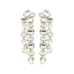 Sparkly Diamond Alloy Geometric Earrings