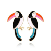 Retro Big Billed Bird Earrings