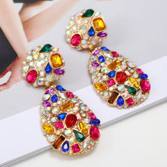 Water Drop Crystal Pendant Earrings