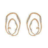 Alloy Multi-Layer Elliptical Exaggerated Earrings