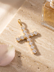 Crystal Cross Large Charm - CFZ10BGCRY