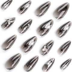 Pre Order: Bow Butterfly Almond Shaped Fake Nails