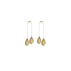 Long Metal Pendant Stud Earrings