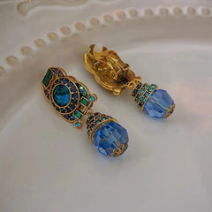 Pre Order: Azure Dangling Clip Earrings
