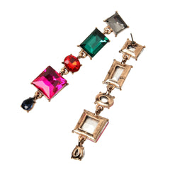 Geometric Irregular Crystal Earrings