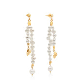 Geometric Pearl Tassel Exaggerated Earrings