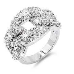 Kelys Rhodium Plated CZ Ring - Silver