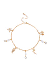 Olina Charm Anklet - Gold