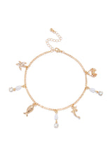 Olina Charm Anklet - Gold