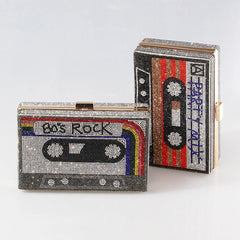 Pre Order: Bejeweled Cassette Tape Evening Bag