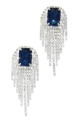 Tatiana Embellished Dangle Earring - Blue