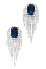 Tatiana Embellished Dangle Earring - Blue