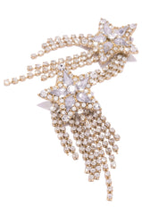 Stella Embellished Fringe Earring - Gold
