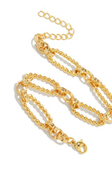 Stand Out Chain Anklet - Gold
