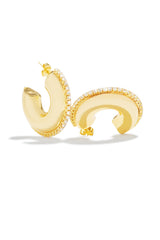 Naylah Chunky Embellished Hoop Earring - Gold