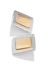 Karoly Rectangle Earring - Gold Silver