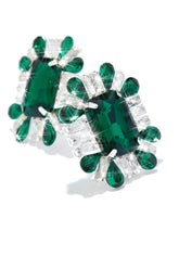 Mirabel Cubic Zirconia Statement Earring - Green