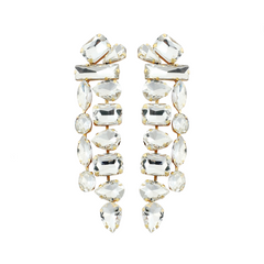 Sparkly Diamond Alloy Geometric Earrings