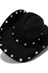 Delia Western Cowgirl Hat - Black