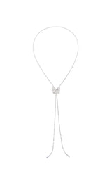 Mariposa Embellished Slide Necklace - Silver