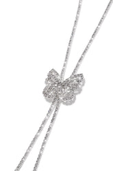 Mariposa Embellished Slide Necklace - Silver