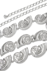 Leilani Sea Shell Chain Belt - Silver